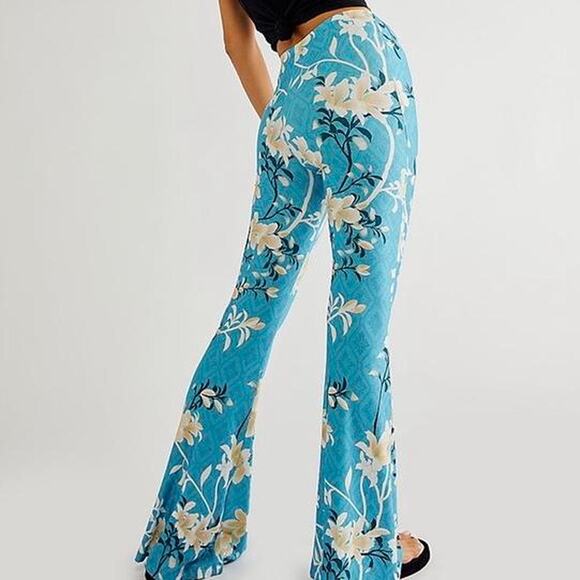 New Free People The Janis Floral Bell Bottom NOVELLA ROYALE $145 X-SMALL Flare - Picture 4 of 5